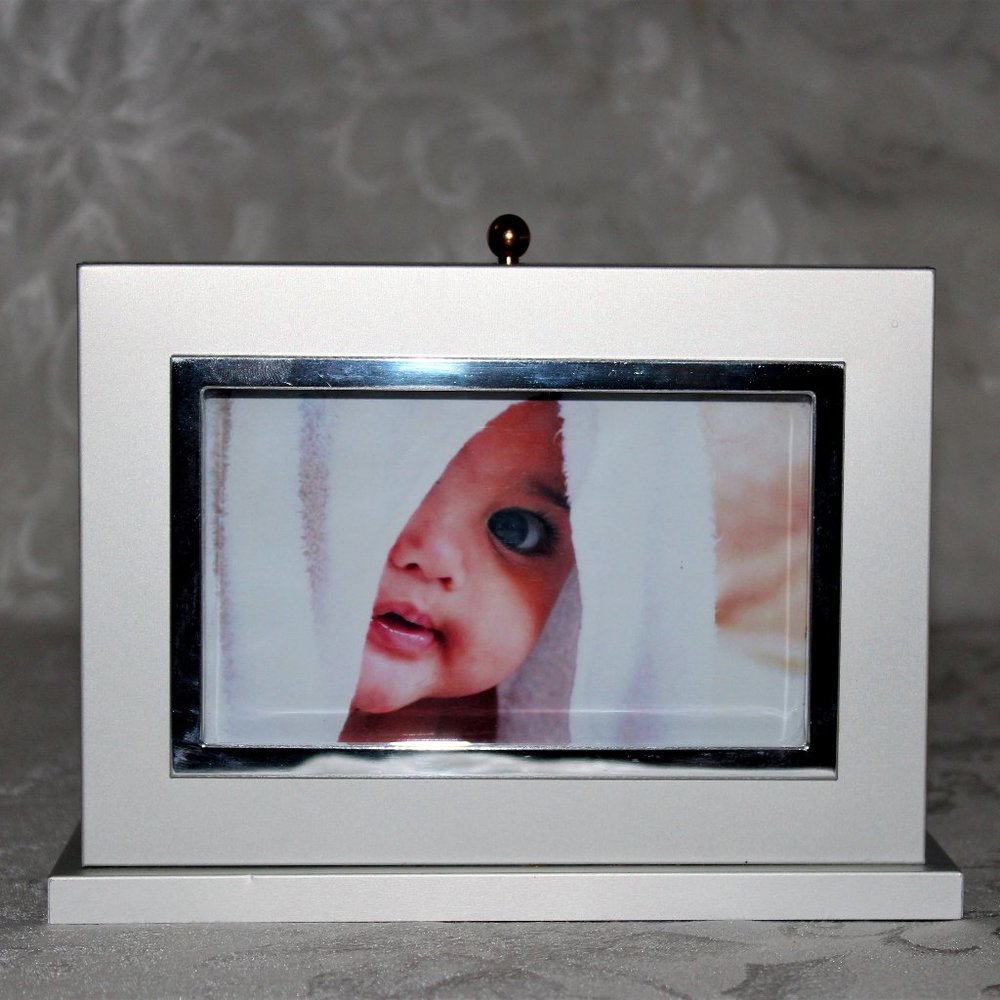 Vintage Silver & Chrome Photo Box | Photo Storage | Photo Album